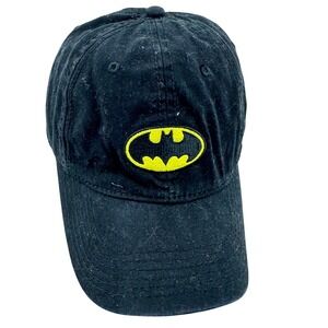 Black Batman Hat Cap Bruce Wayne Embroidered Men's Adjustable